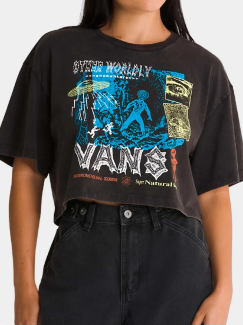 Vans Alien Relaxed Crop Top size Small - Picture 1 of 7